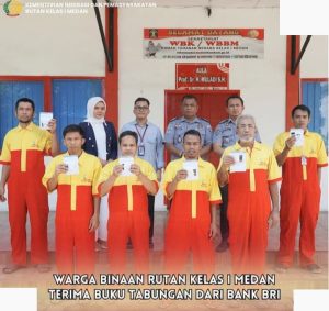 Warga Binaan Rutan kelas I Medan Terima Buku Tabungan Dari Bank BRI